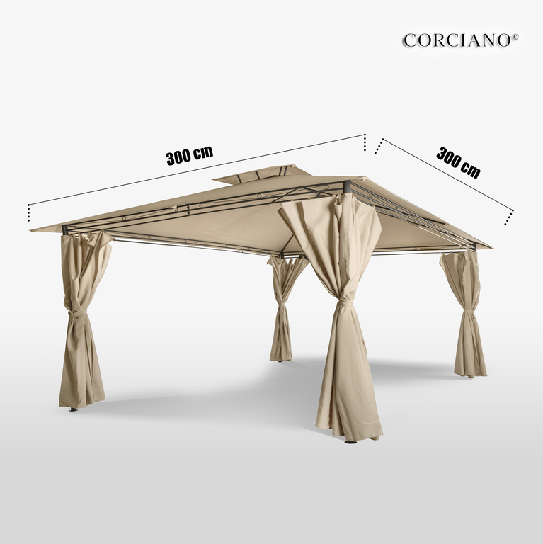 Pawilony ogrodowe - Namiot Ogrodowy Pawilon Altana Cristina 3x3m (8)
