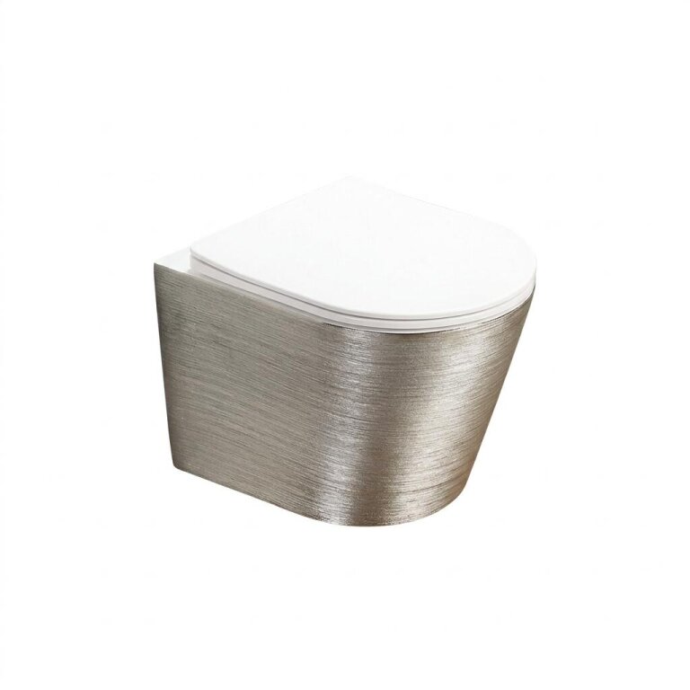 Akcesoria łazienkowe - Miska WC wisząca Corciano Optimo Classic Srebrzysta Biel 49x37x36 cm (1)