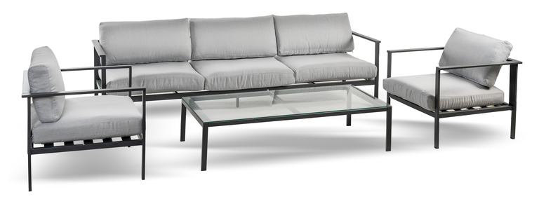 Zestawy ogrodowe - Zestaw mebli ogrodowych Avril, Zestaw ogrodowy, sofa 3 osobowa, 2x fotele, stolik (2) Zestawy ogrodowe - Zestaw mebli ogrodowych Avril, Zestaw ogrodowy, sofa 3 osobowa, 2x fotele, stolik (2)