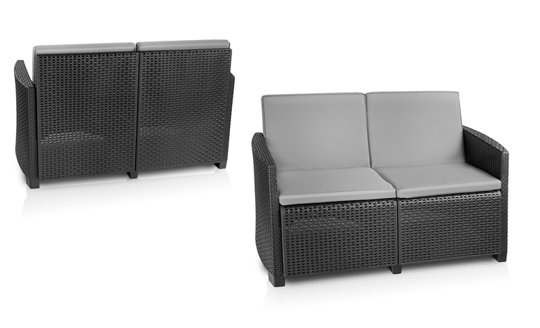 Meble ogrodowe - Zestaw Ogrodowy Eden Sofa stolik kawowy 2 fotele (7)