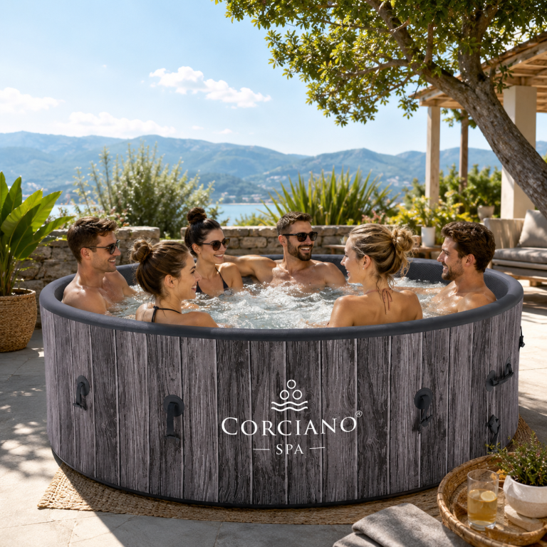 Jacuzzi ogrodowe - Jacuzzi Basen Ogrodowy Spa Corciano DROP-STICH 6 osobowe  180x65cm Twarde (4)