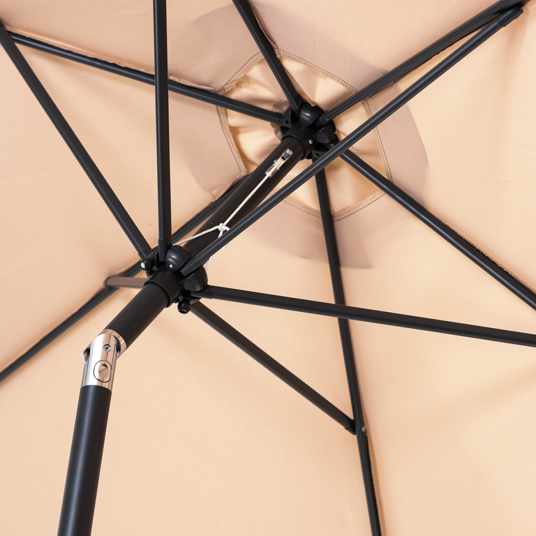 Ogród - Parasol Ogrodowy Honolulu Beżowy 300 cm średnica (4)