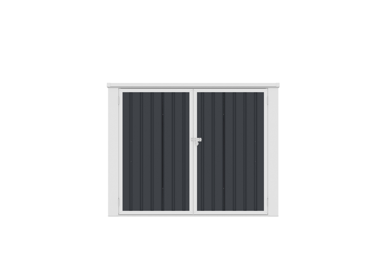 Zabudowy koszy na śmieci  - Osłona Kosza na śmieci POLLY,  Zabudowa kosza, śmietnika, Schowek, Wiata na kosze Antracyt (8)