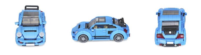 Zabawki  - Niebieski pojazd dla dzieci z klocków Dream Car klocki TOBI TOYS© (9)