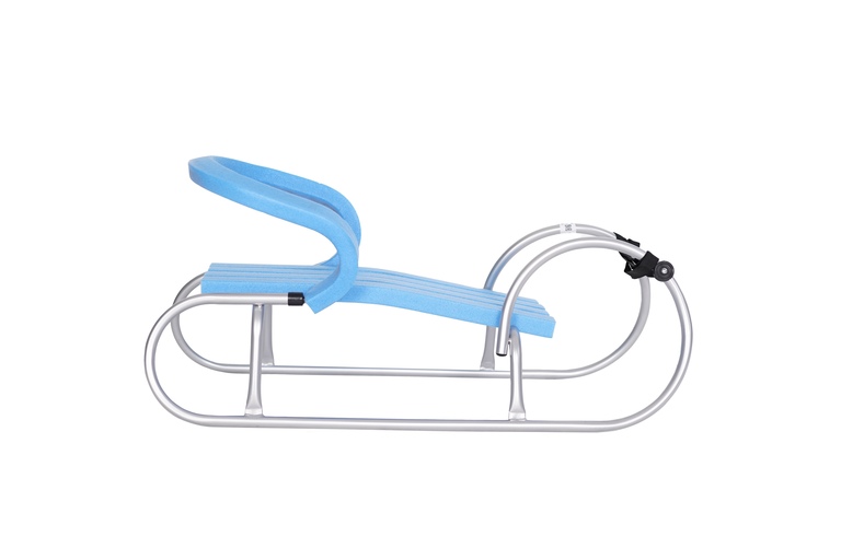 Sanki - Sanki dla dzieci niebiesko-srebrne BARANEK z oparciem (2)