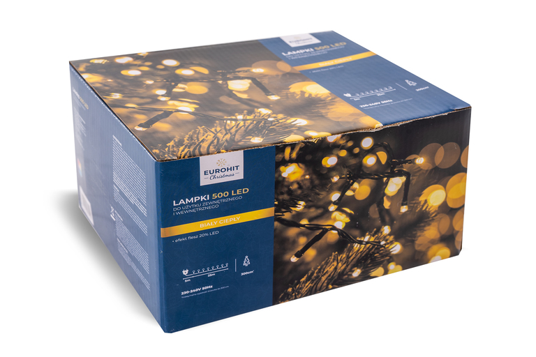 Lampki choinkowe - Lampki choinkowe 500 LED ciepły biały efekt flesz 20% (3) Lampki choinkowe - Lampki choinkowe 500 LED ciepły biały efekt flesz 20% (3)