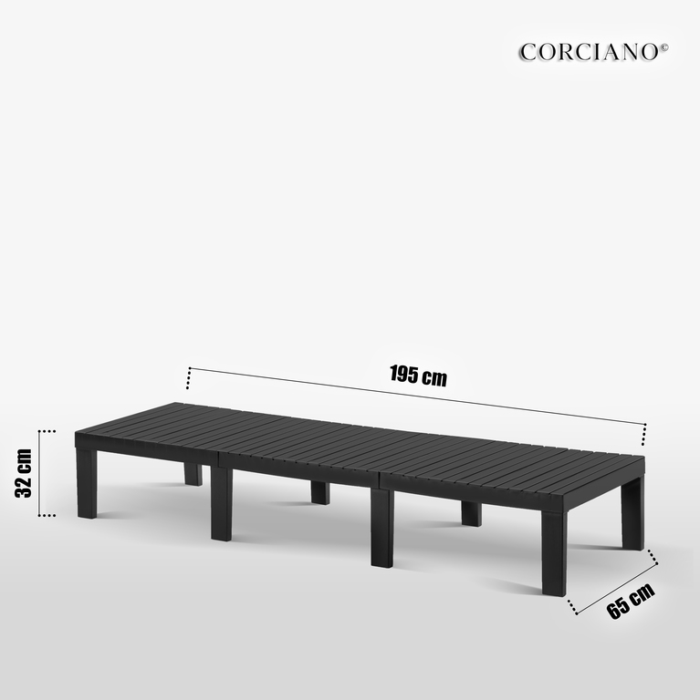 Leżaki ogrodowe - Komplet Dwóch Leżaków Plażowych Haiti + stolik NAXOS (4)