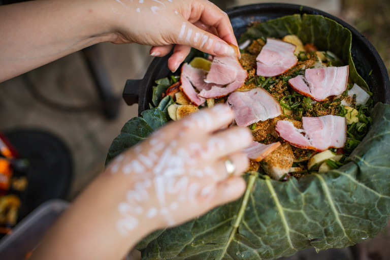 Ogród - Kociołek Żeliwny -emaliowany 8l Garnek Myśliwski  (9)