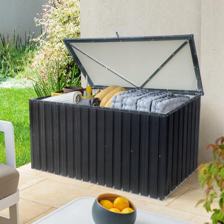 Skrzynie - Skrzynia Ogrodowa Metalowa 1300 litrów CHEST Corciano 183.5x89x95 cm (17)