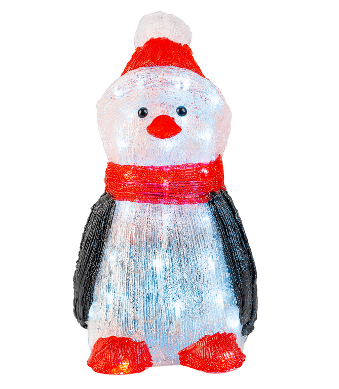 Ozdoby świąteczne - Pingwinek akrylowy 40 LED  26x21x37cm do użytku zewnętrznego (1)