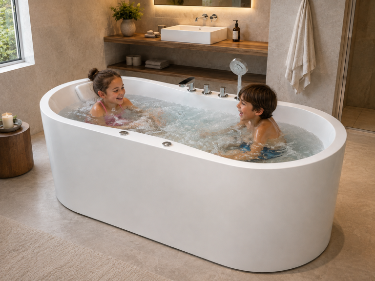 Wanny wolnostojące - Wanna Łazienkowa Ferrara z Hydromasażem  170 x 80 cm wolnostojąca Akrylowa Jacuzzi (3)