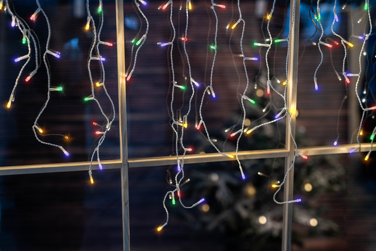 Lampki choinkowe - Lampki Sople Zewnętrzne 150LED 5M Multikolor CH36 EUROHIT Christmas EAN 5901721051614 (11)