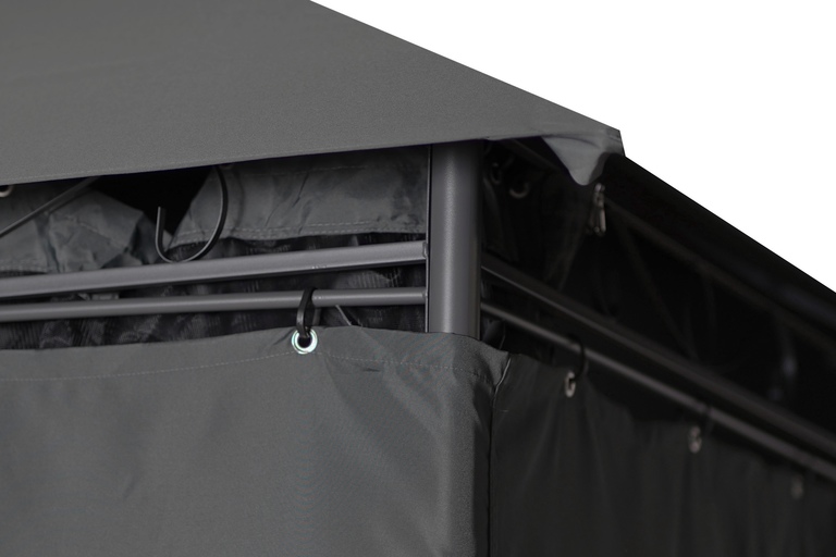 Pawilony ogrodowe - Pawilon namiot ogrodowy altana 3x4 m z oświetleniem LED MOSKITIERA  (4)