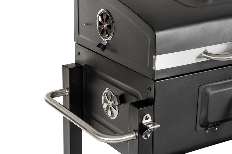 Grille - Grill ogrodowy węglowy ruszt żeliwny wózek Carbo - Angul (14)