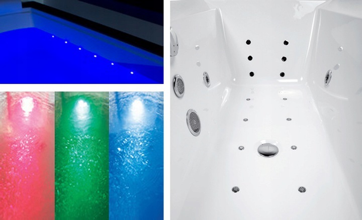 Z hydromasażem  - Wanna z hydromasażem ALABAMA jacuzzi 150x150  (7) Z hydromasażem  - Wanna z hydromasażem ALABAMA jacuzzi 150x150  (7)