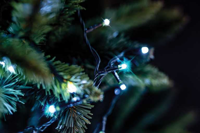 Lampki choinkowe - Lampki choinkowe 500 LED zimny biały efekt flash 20% (6)