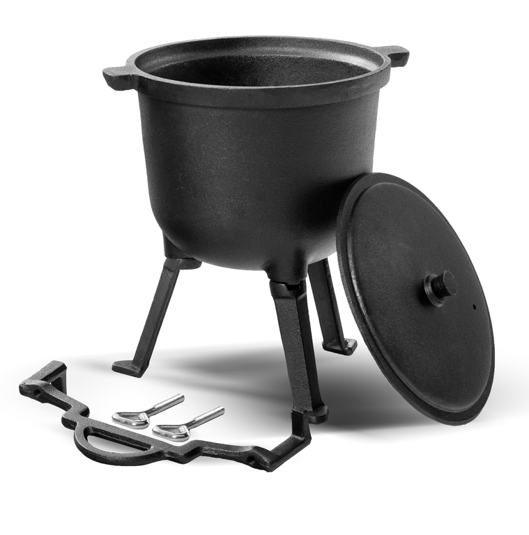 Ogród - Kociołek Żeliwny -emaliowany 8l Garnek Myśliwski  (3)