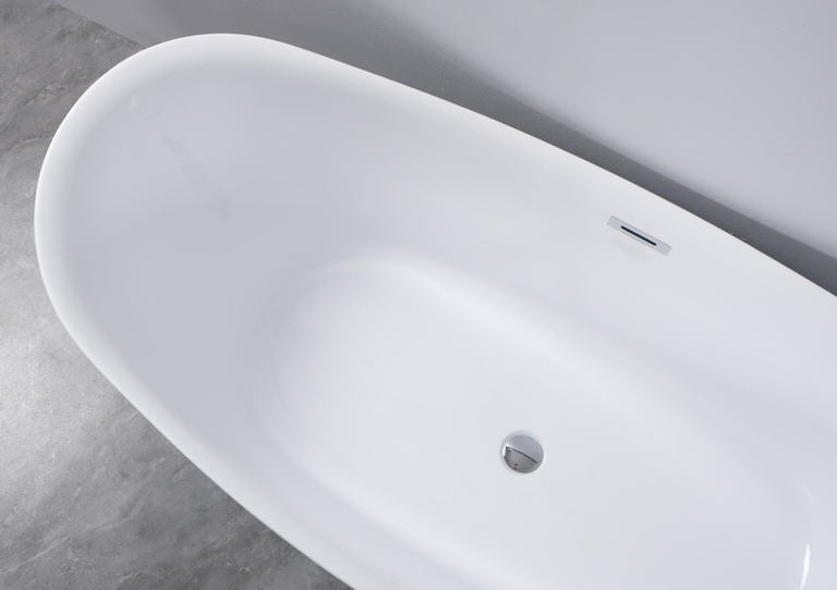 Wanny wolnostojące - Wanna wolnostojąca Malta Czarno-biała  170 x 80cm (14)