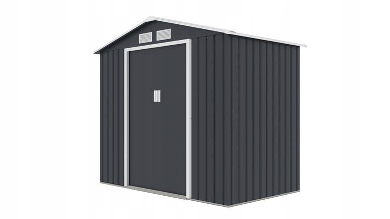 Domki / Garaże - Domek Narzędziowy Ogrodowy Garaż Metalowy 214x129x195cm M-A  (3)