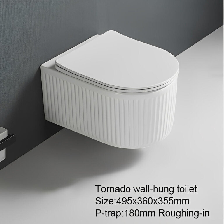 Akcesoria łazienkowe - Miska WC Wisząca Corciano Tornado PLUS Błyszcząca Biel 50x36x36 cm (2)