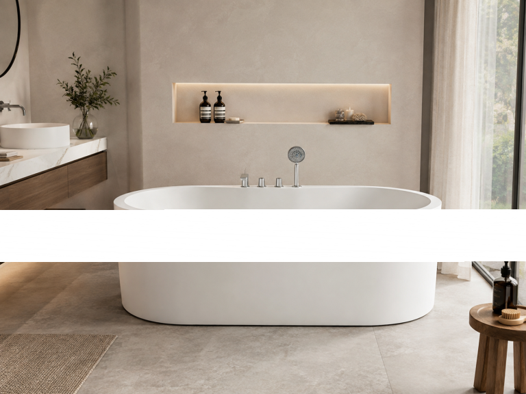 Wanny wolnostojące - Wanna Łazienkowa Ferrara z Hydromasażem  170 x 80 cm wolnostojąca Akrylowa Jacuzzi (6)