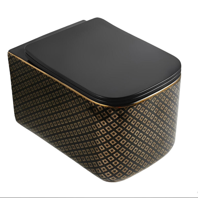 Akcesoria łazienkowe - Misja WC wisząca Corciano Nexa 3 Midnight Gold Edition 51x34x35 cm (1)