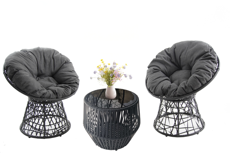 Zestawy ogrodowe -  Mały zestaw balkonowy MYKONOS PLUS 2 FOTELE + STOLIK MYKONOS (4) Zestawy ogrodowe -  Mały zestaw balkonowy MYKONOS PLUS 2 FOTELE + STOLIK MYKONOS (4)