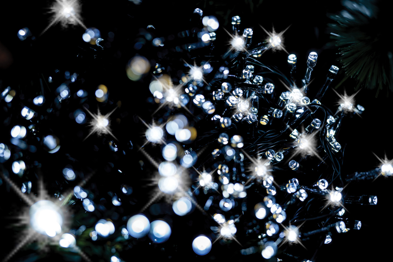 Lampki choinkowe - Lampki choinkowe 500 LED zimny biały efekt flash 20% (4)