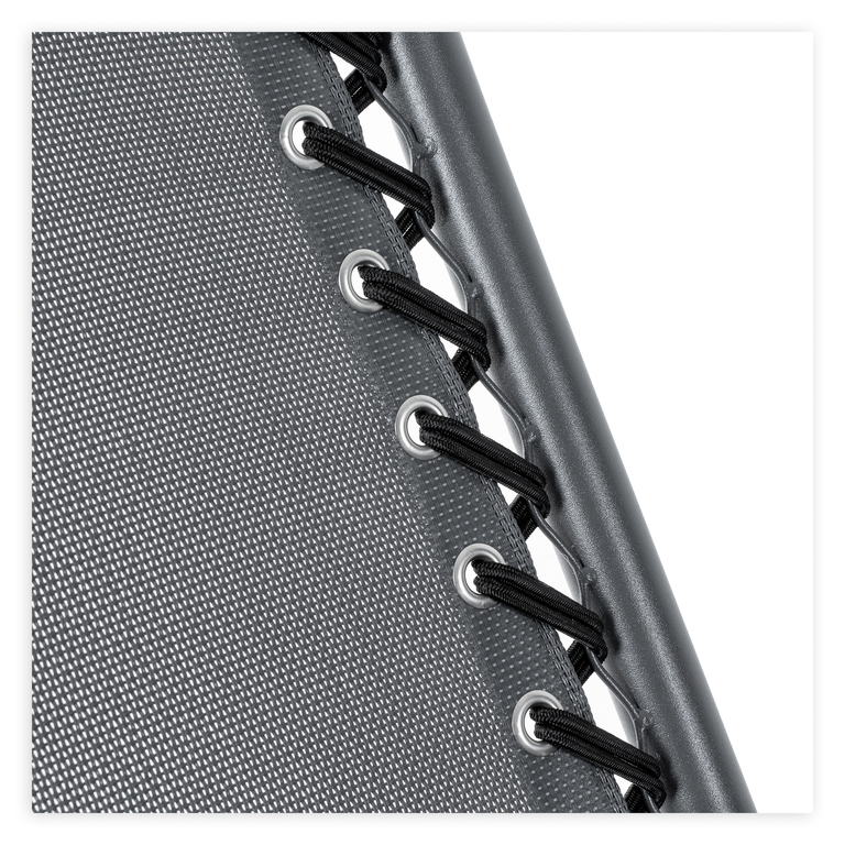 Leżaki ogrodowe - Komplet  2szt Leżak Plażowy Ogrodowy Składany Zero Gravity Antracyt (11)