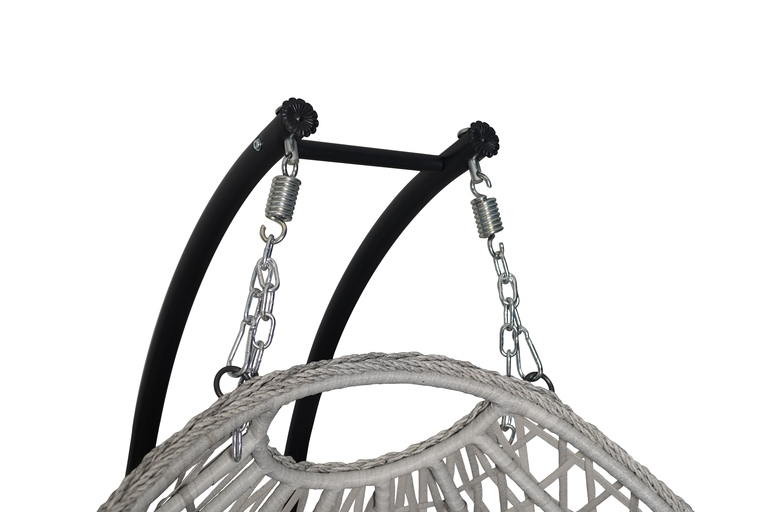 Fotele wiszące - Fotel wiszący kokon Rosa PREMIUM osobowy KOSZ HUŚTAWKA OGRODOWA   (3)