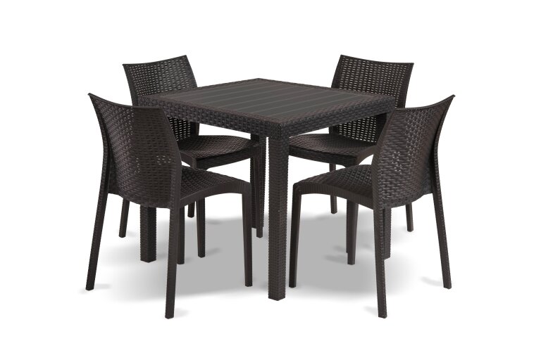 Zestawy ogrodowe - Zestaw Mebli Ogrodowych MINI Madame stół KING 79 cm 4 EUROHIT Garden (1)