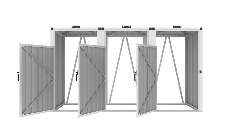 Zabudowy koszy na śmieci  - Osłona Kosza na śmieci HOLLY,  Zabudowa kosza, śmietnika, Schowek, Wiata na kosze Antracyt (6)