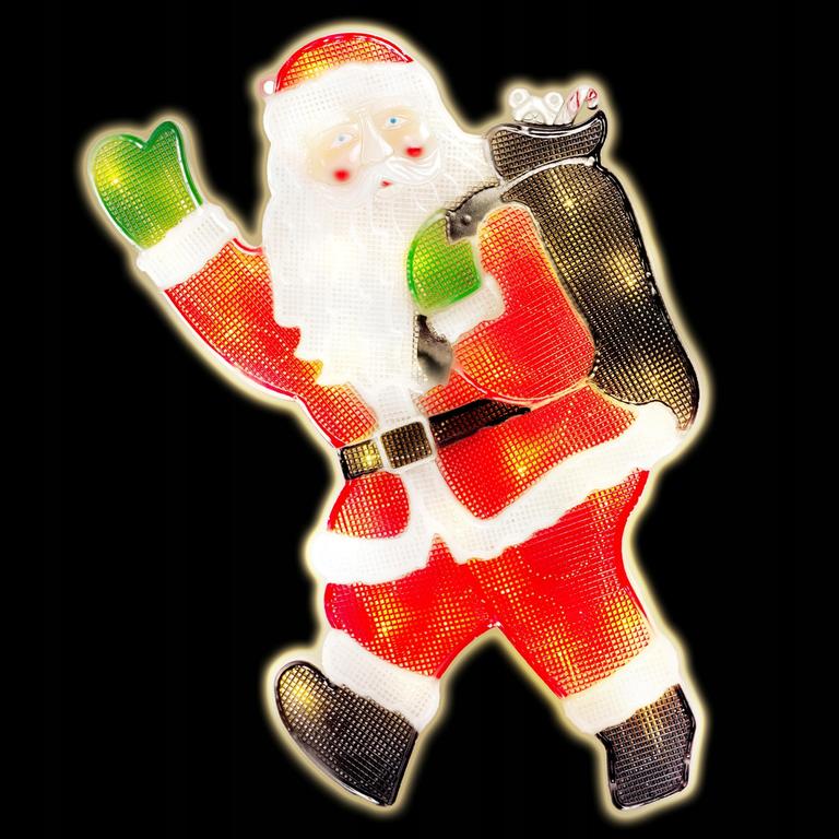 Ozdoby świąteczne - Zawieszka Na Okno Mikołaj Na Baterie CH43 THL77 EAN 5901157672346 (3)