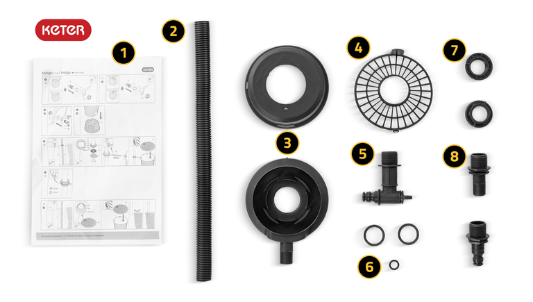 zbiorniki wodne  - Zbiornik na wodę deszczówkę KETER 200 litrów ZESTAW (4) zbiorniki wodne  - Zbiornik na wodę deszczówkę KETER 200 litrów ZESTAW (4)
