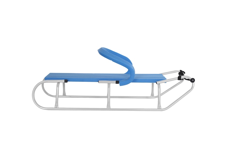 Sanki - Sanki dla dzieci Niebiesko-Srebrne Podwójne z Oparciem (3)