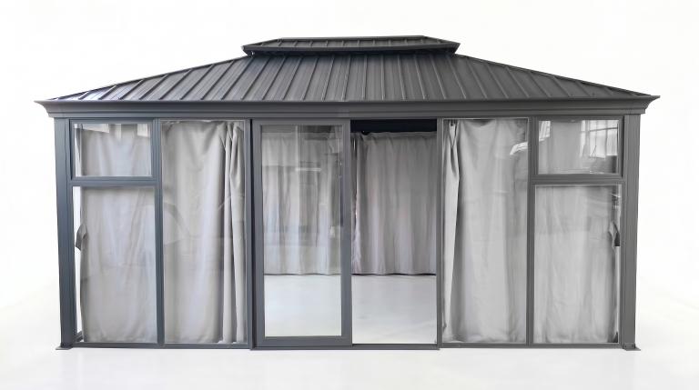 Altany - Altana Oranżeria Szklarnia ogrodowa Antracytowa 3,6x5m Corciano (4)