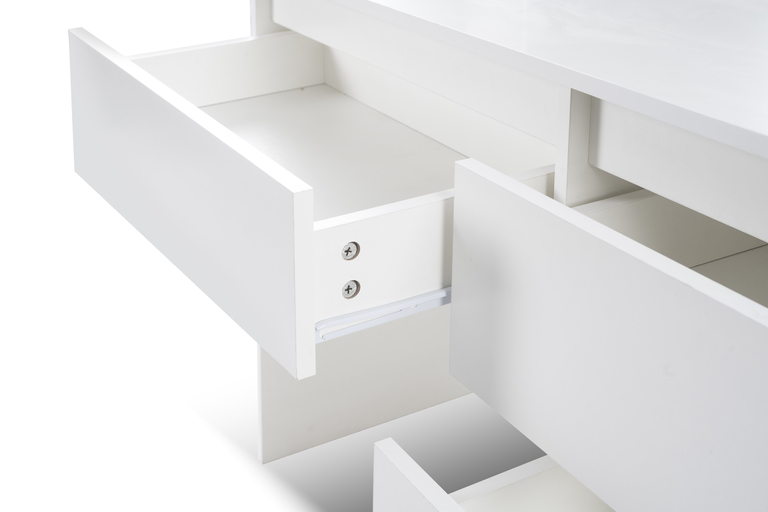 Toaletki - Toaletka z lustrem kosmetyczka 12 LED 7 szuflad zimny biały (9)