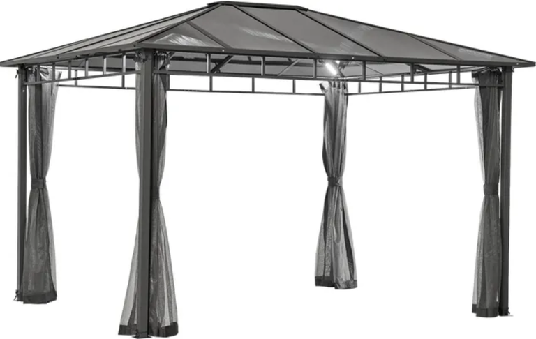 Pawilony ogrodowe - Pawilon Ogrodowy Aurora 300x360x260cm Wiata ogrodowa Corciano  (11)