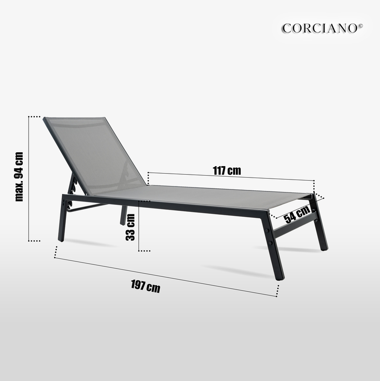 Leżaki ogrodowe - Komplet 2szt Leżak Ogrodowy Aluminiowy Basenowy Zestaw St. Martin (10)