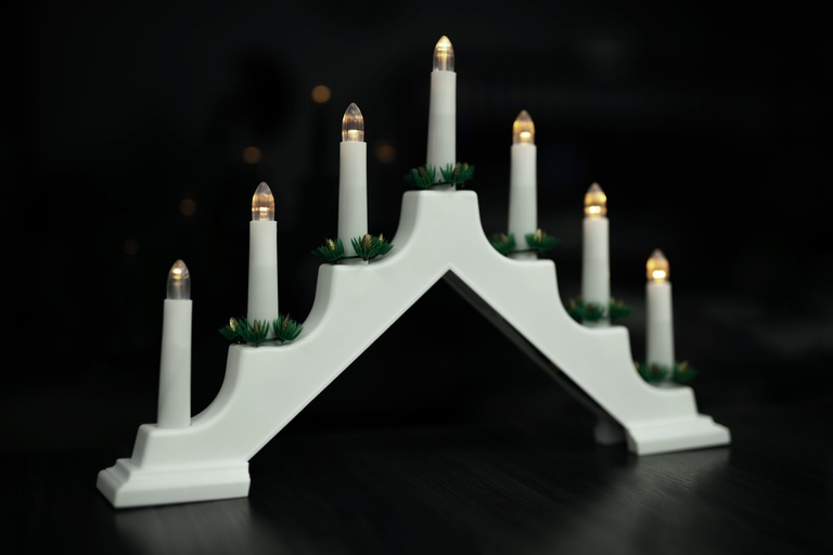 Boże Narodzenie - Świecznik Adwentowy 7LED do użytku wewnętrznego plastikowy (3)