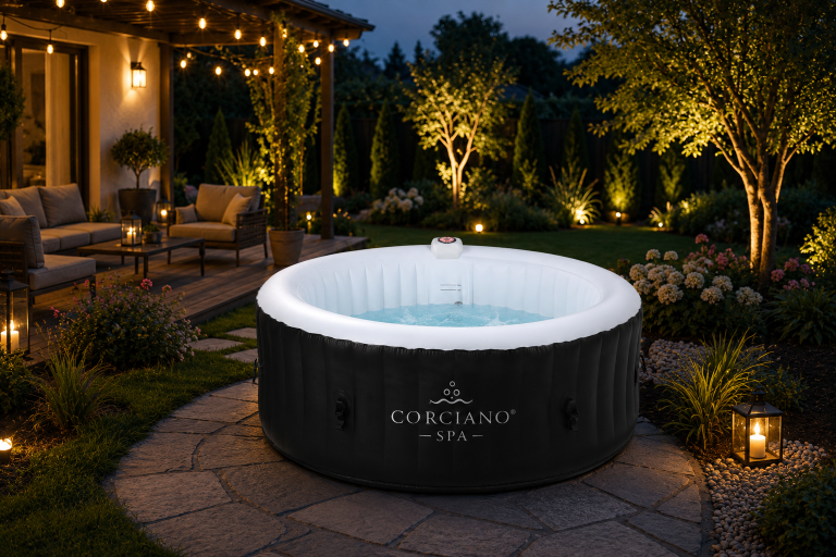 Jacuzzi ogrodowe - Jacuzzi Basen Ogrodowy Spa Corciano Okrągłe 4 osobowe 180 cm (10)