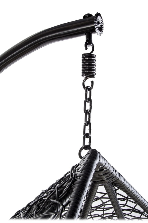 Fotele wiszące - Fotel Wiszący do OGRODU Dalia Antracyt / Szary Kokon Huśtawka Wolnostojący (2)