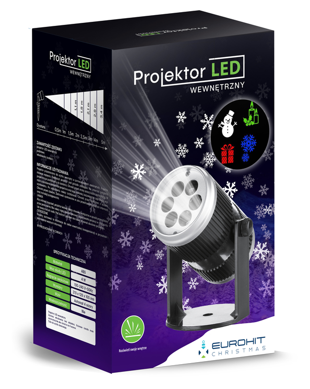 Boże Narodzenie - Projektor wewnętrzny wzory LED SL-MS4WXXP-C (3)