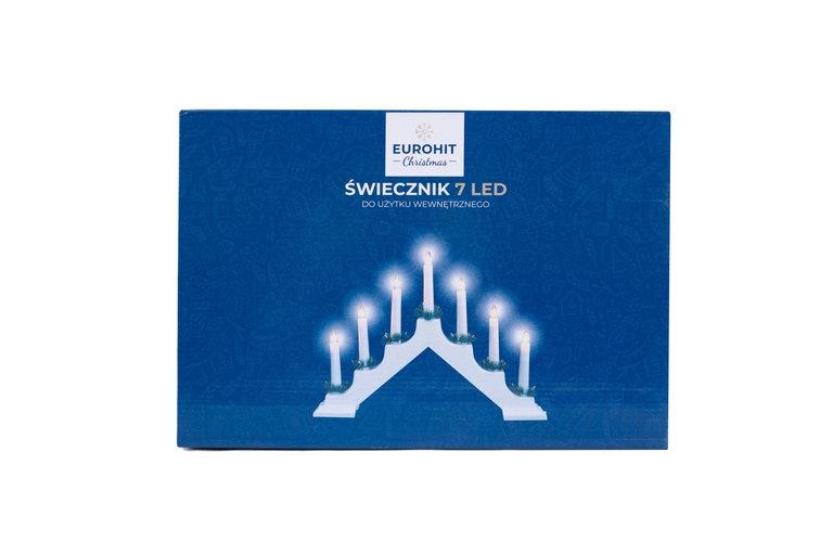 Boże Narodzenie - Świecznik Adwentowy 7LED do użytku wewnętrznego plastikowy (5)