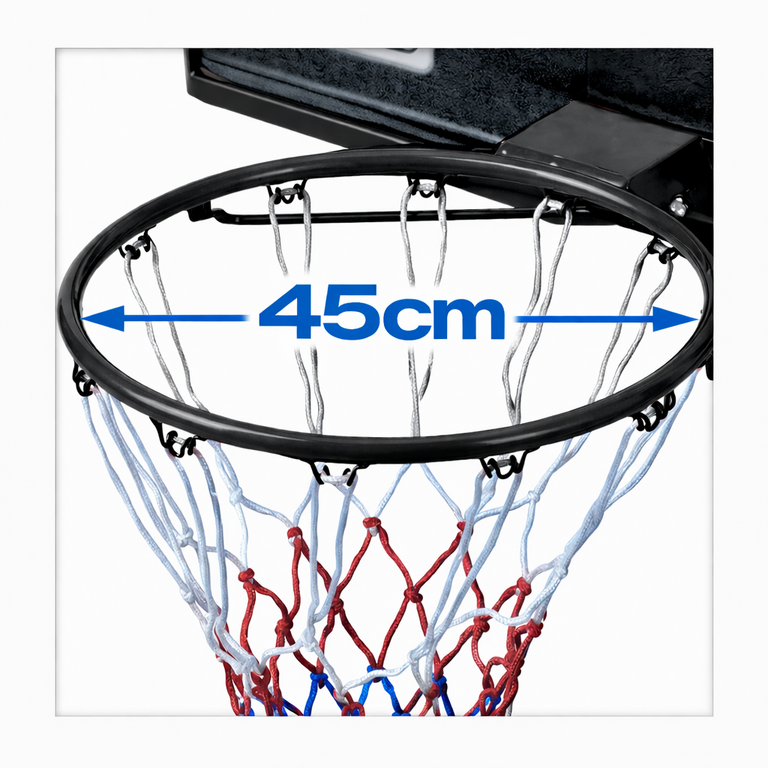 Ogród - Kosz do koszykówki regulowany 150-305 cm, Stabilny Pełen zestaw (6)