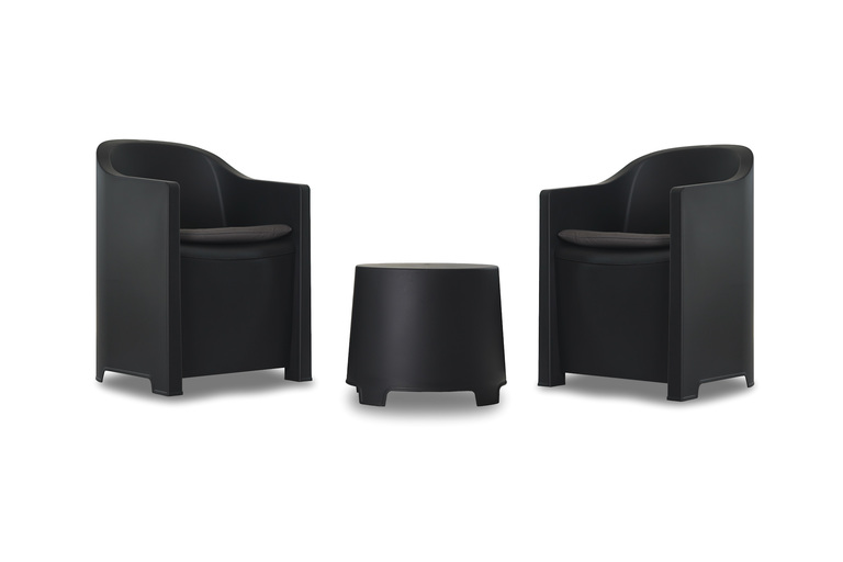 Zestawy ogrodowe - Zestaw Ogrodowy LUNA Kawowy 2 osobowy Stolik 2 fotele  Meble ogrodowe Antracyt Poduszka (4) Zestawy ogrodowe - Zestaw Ogrodowy LUNA Kawowy 2 osobowy Stolik 2 fotele  Meble ogrodowe Antracyt Poduszka (4)