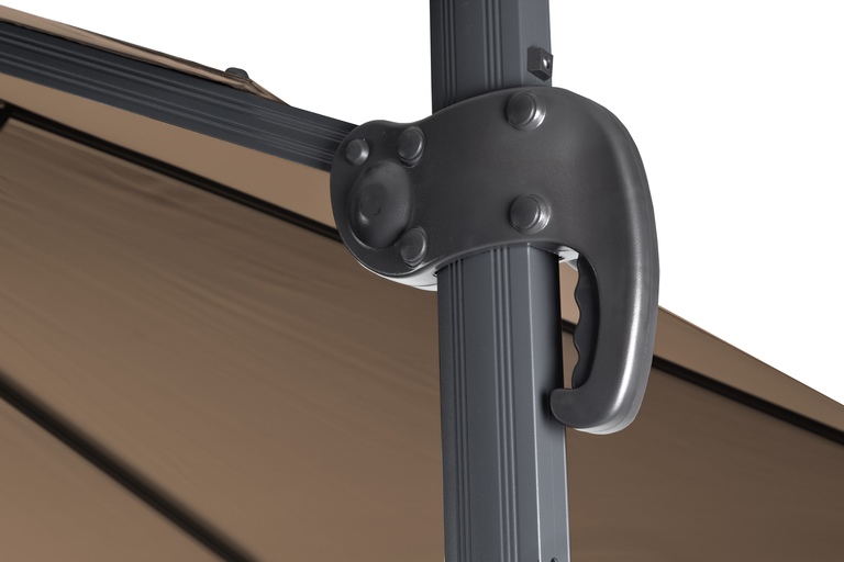 Parasole ogrodowe - Parasol OGRODOWY TAPAS 296 x 296cm Atracyt/brąz  (7)