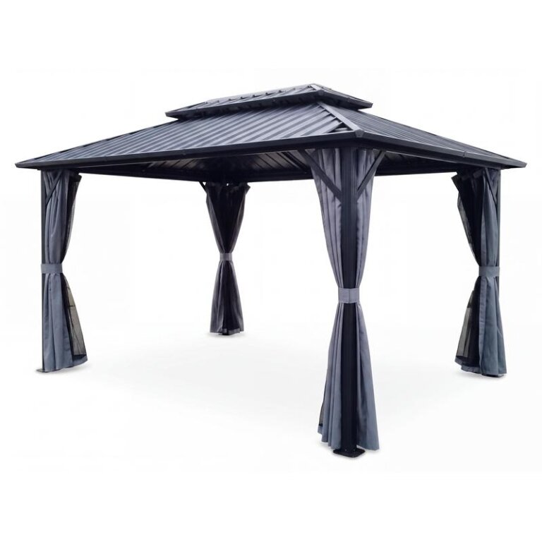 Pawilony ogrodowe - Pawilon Ogrodowy Borneo II 3 x 4.25m Wiata ogrodowa Corciano Stalowy dach (16)