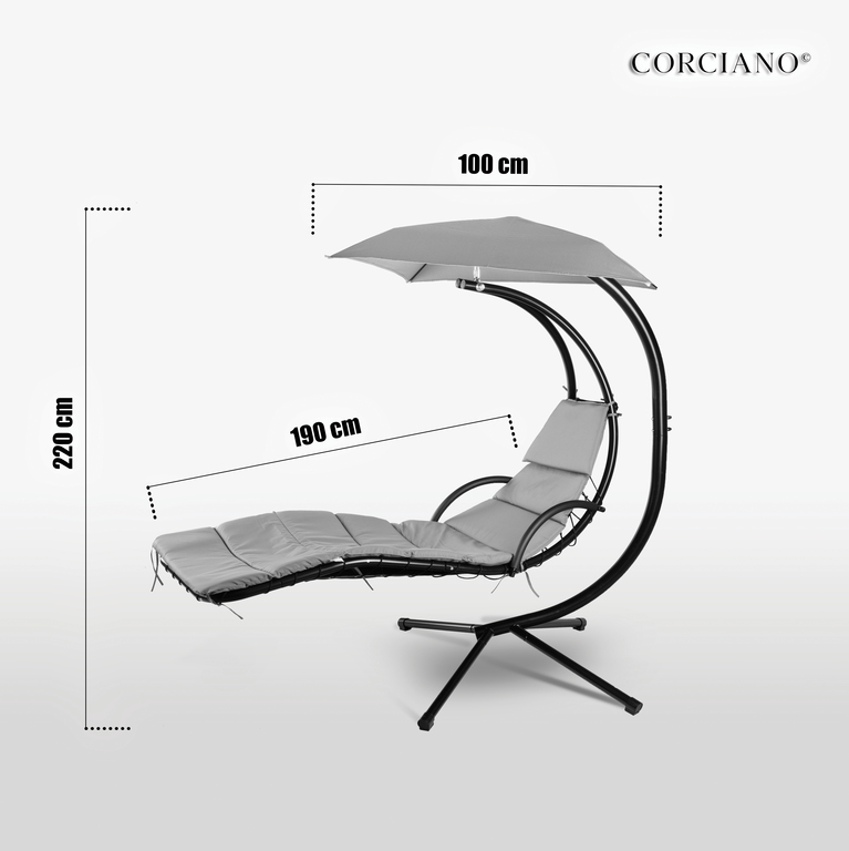 Meble ogrodowe - Huśtawka ogrodowa Oslo Antracytowa (10)