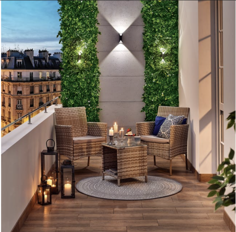 Zestawy ogrodowe - Zestaw mebli ogrodowych komplet balkonowy Glas Corciano 2 fotele stolik (2)